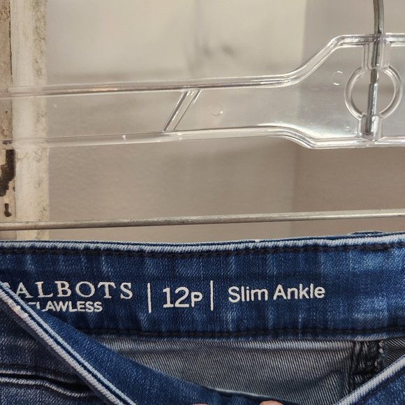 Talbots Jeans womens size 12 petite Flawless anchor print slim ankle - Picture 3 of 6